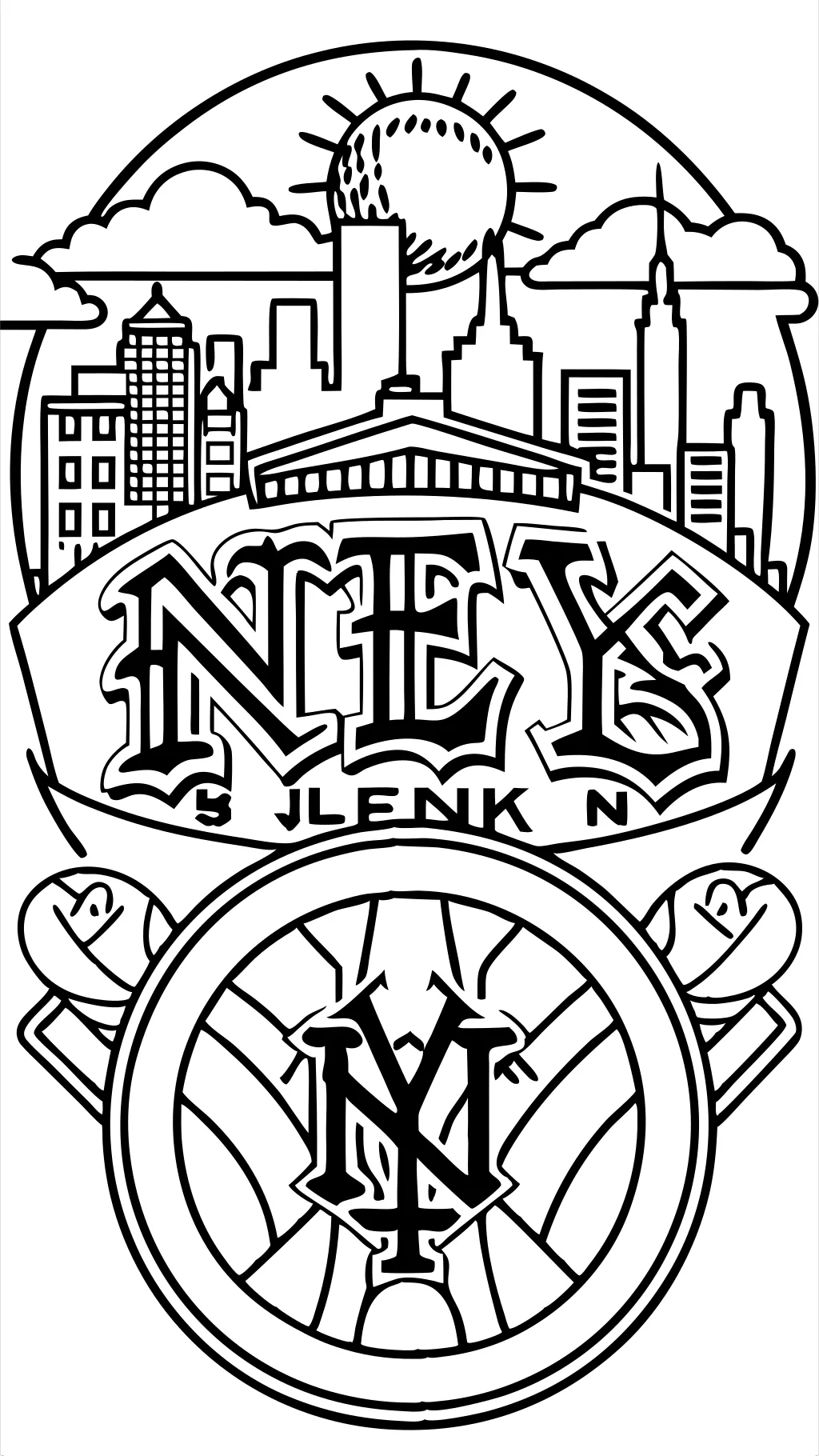 new york mets coloring pages